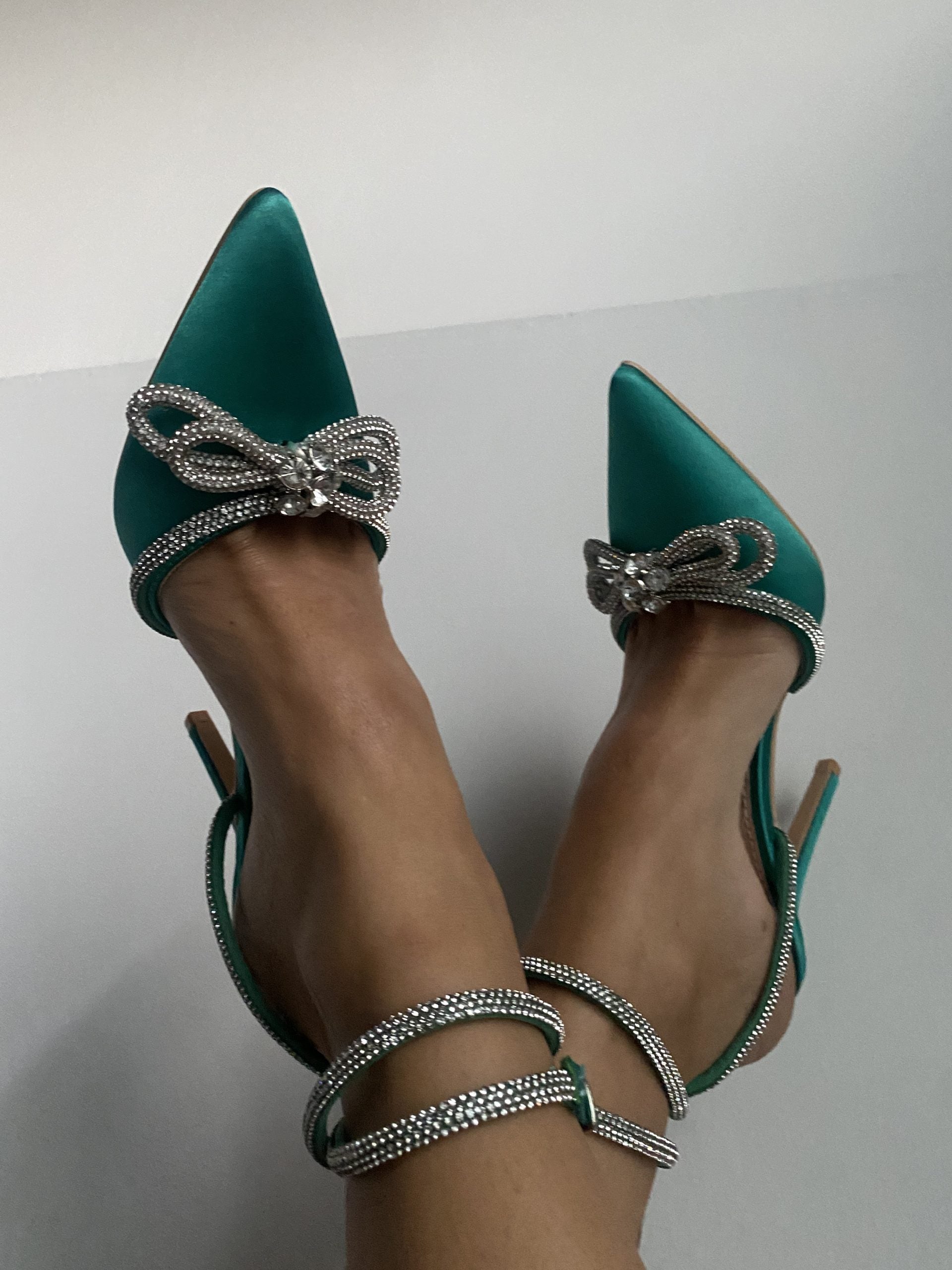 Decollete Diamond - Satin Verde Smeraldo