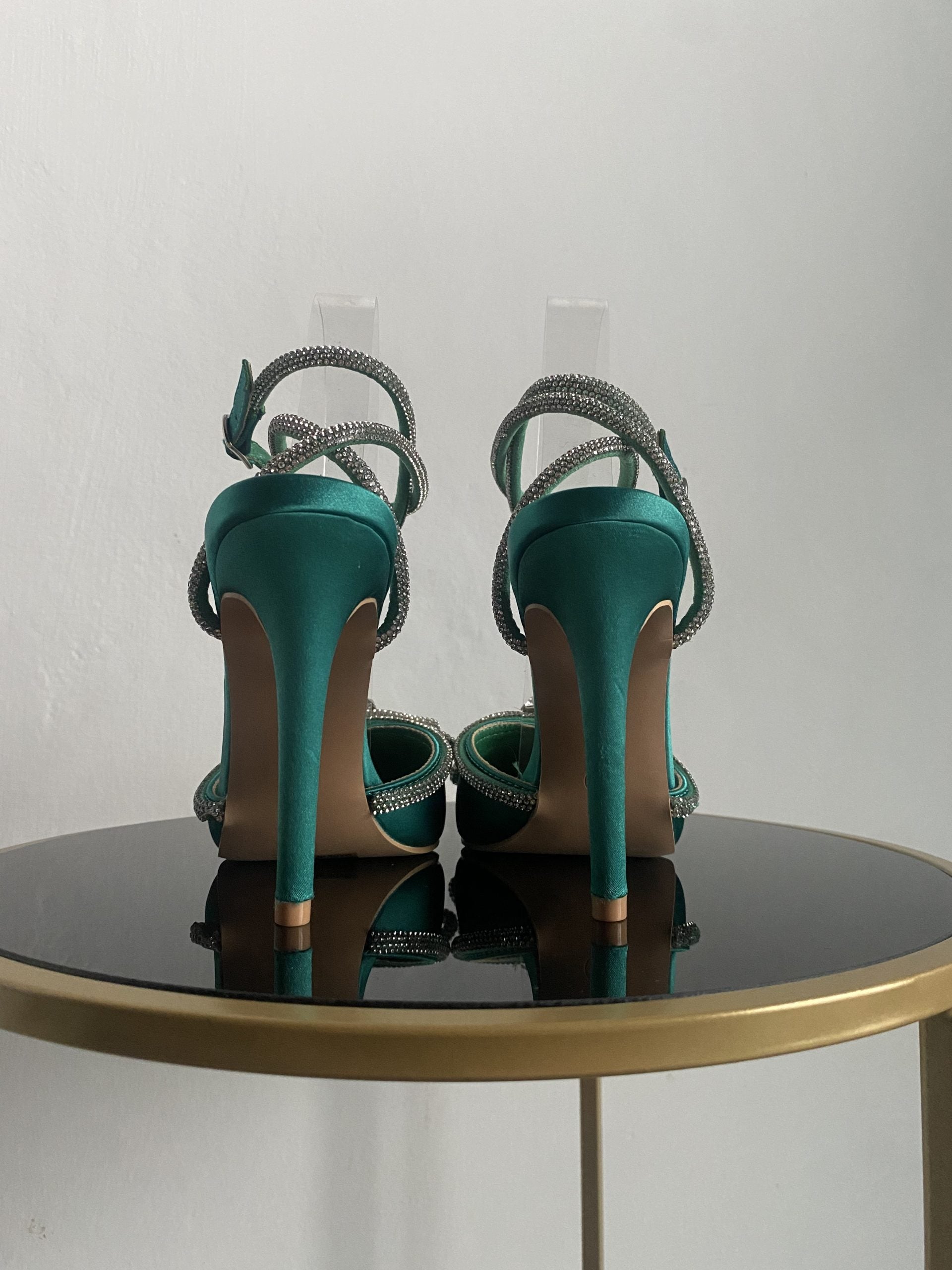 Decollete Diamond - Satin Verde Smeraldo