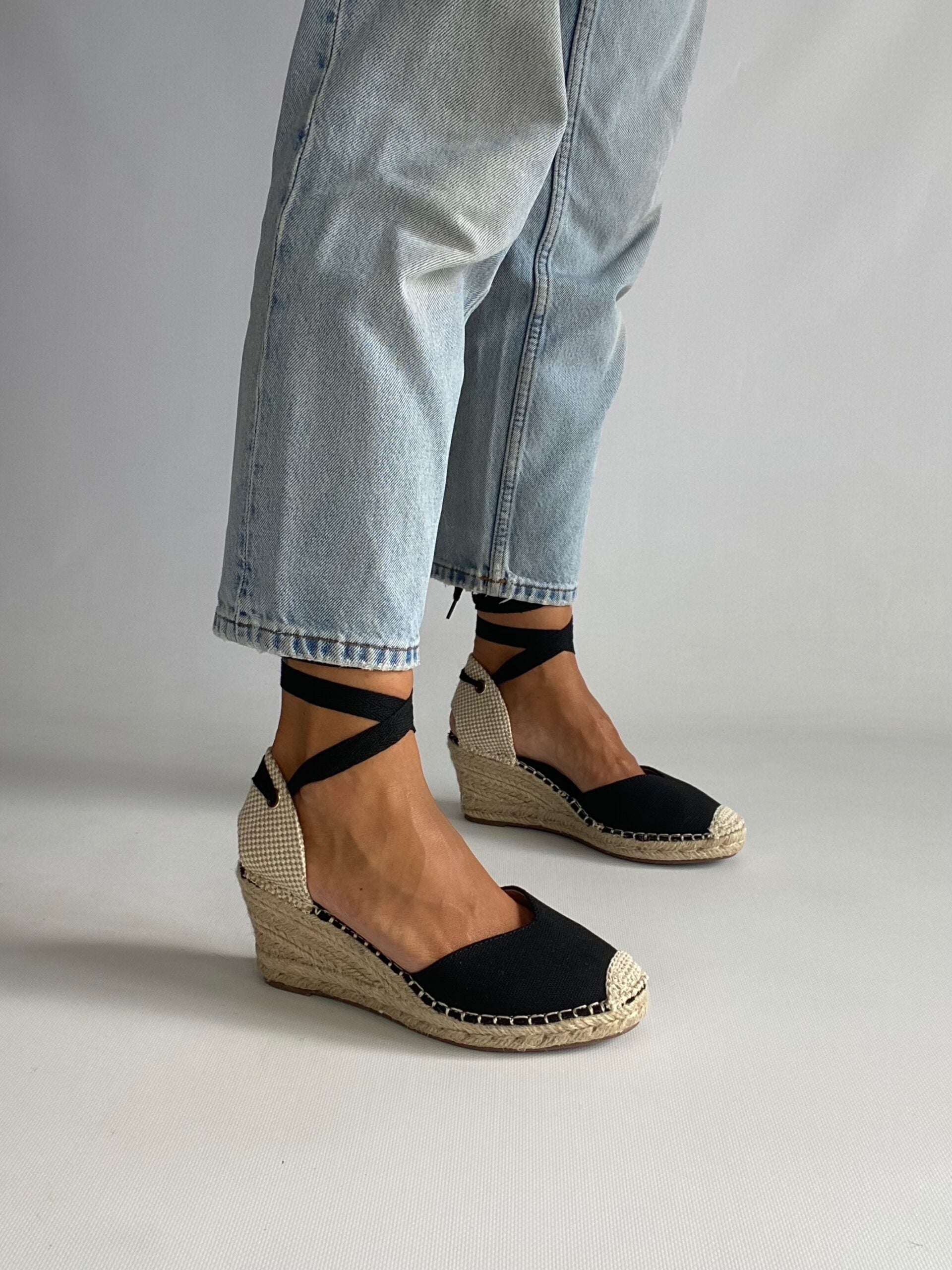 Espadrillas Lacci alla Schiava - Nero