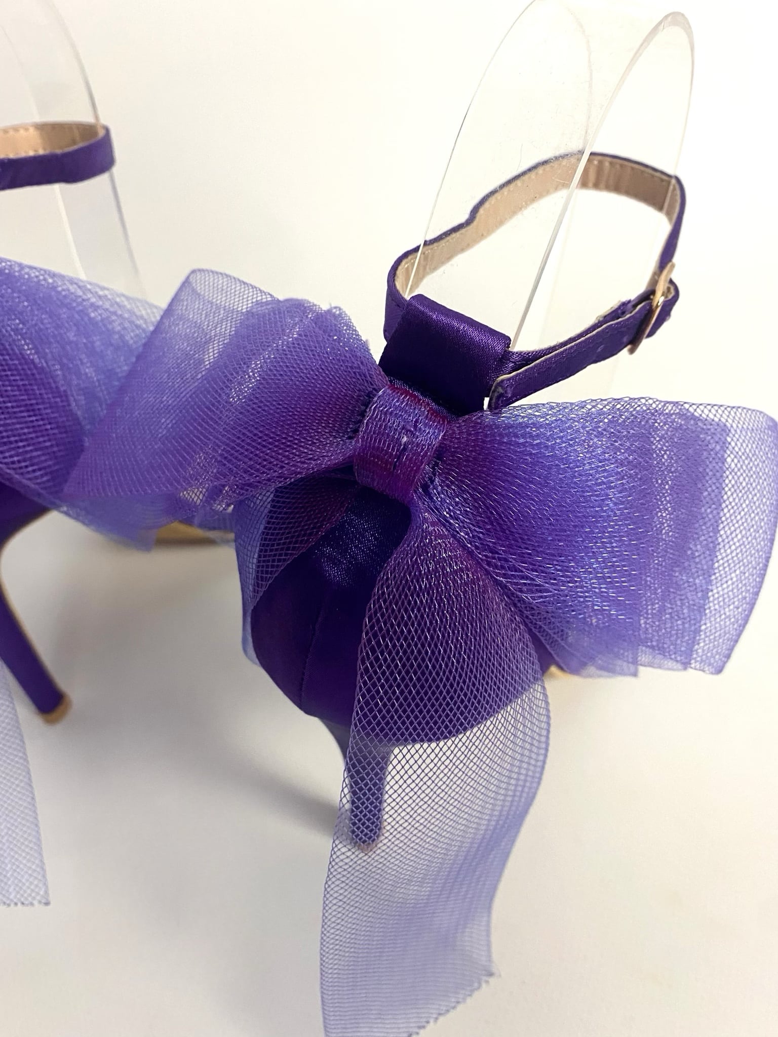 Sandalo con Fiocco in Tulle - Viola