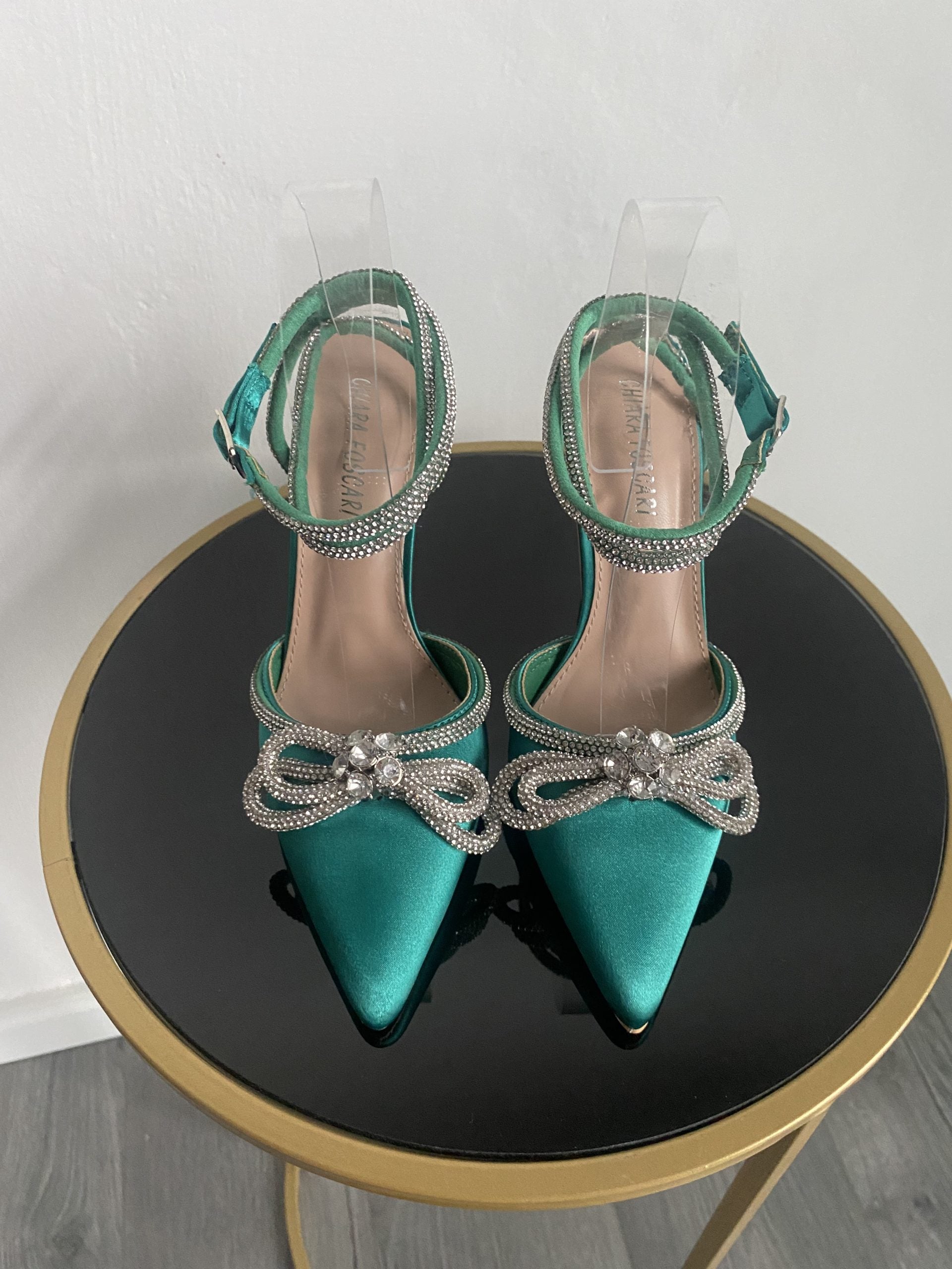 Decollete Diamond - Satin Verde Smeraldo