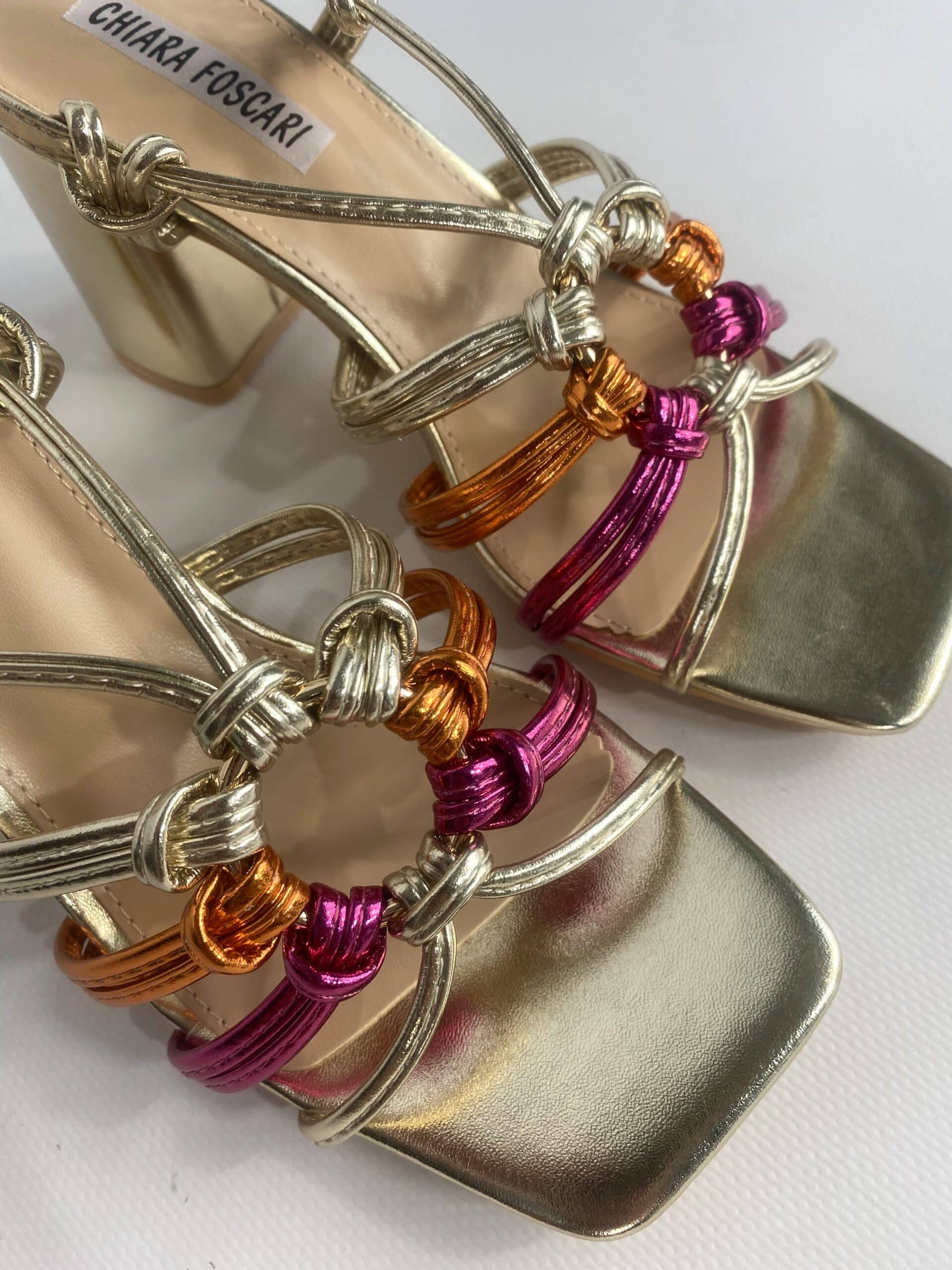 Sandali Michelle Comfort Heels - Multicolor / Oro