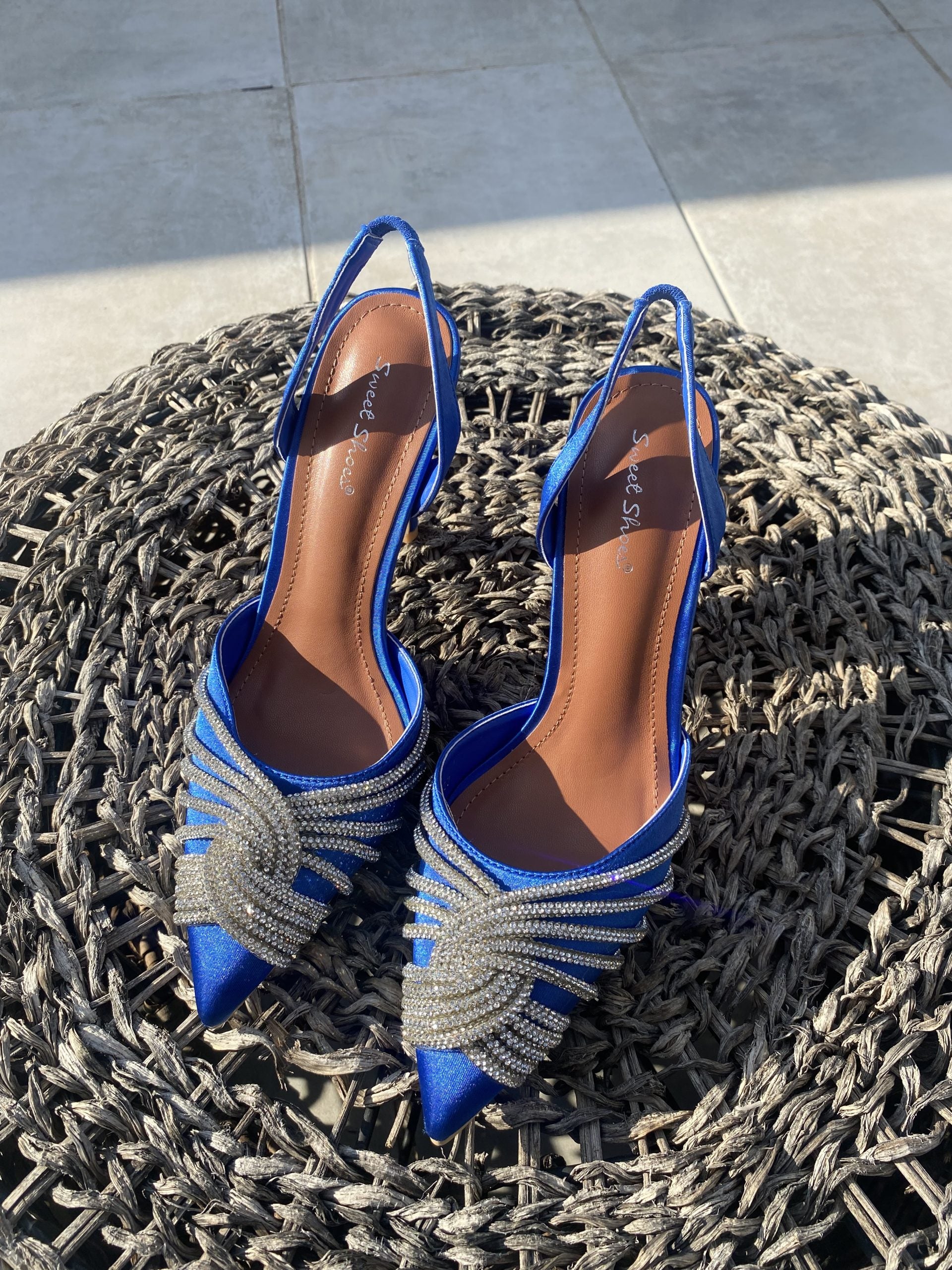 Slingback Glam Shine - Blu