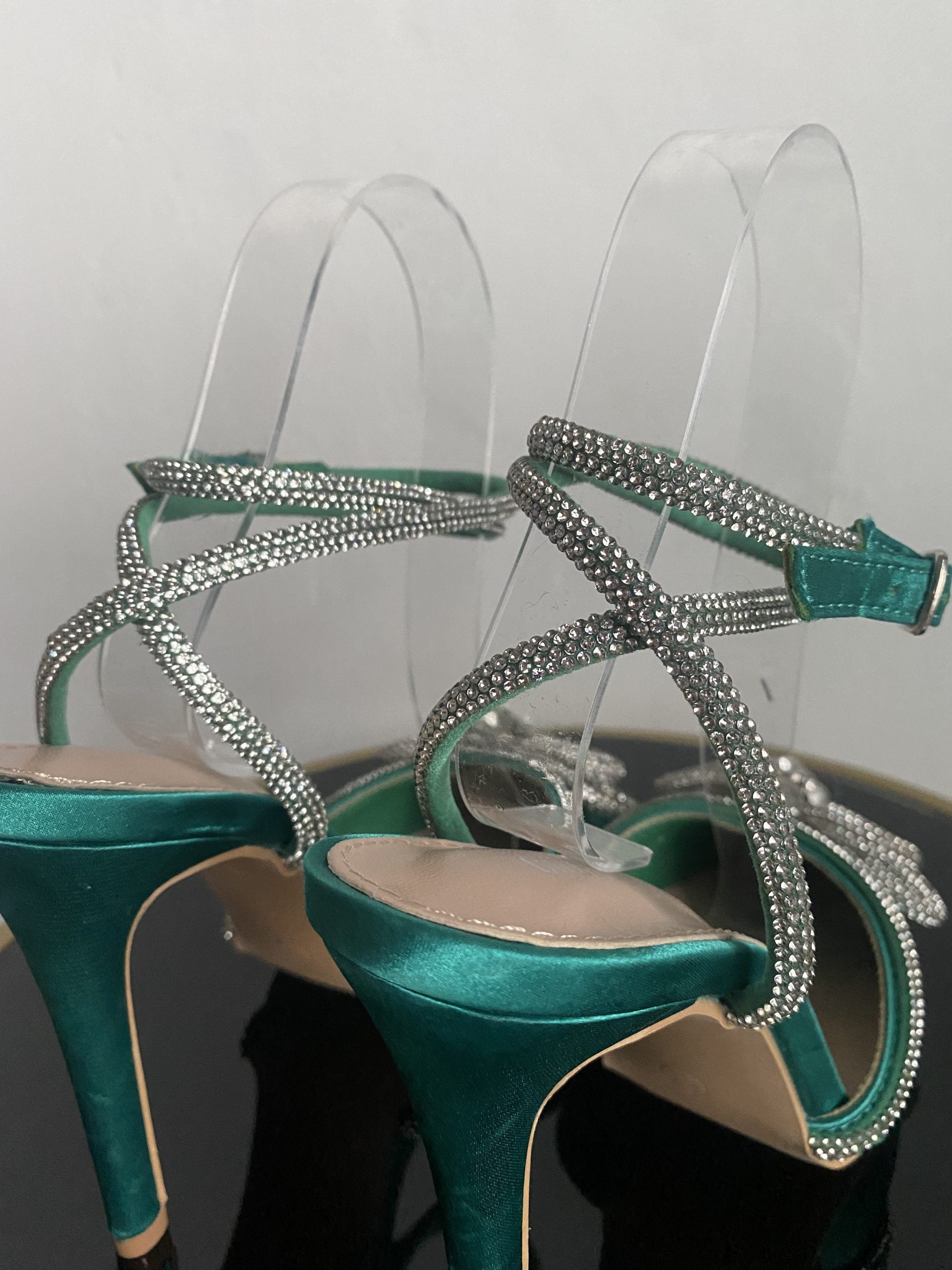 Decollete Diamond - Satin Verde Smeraldo