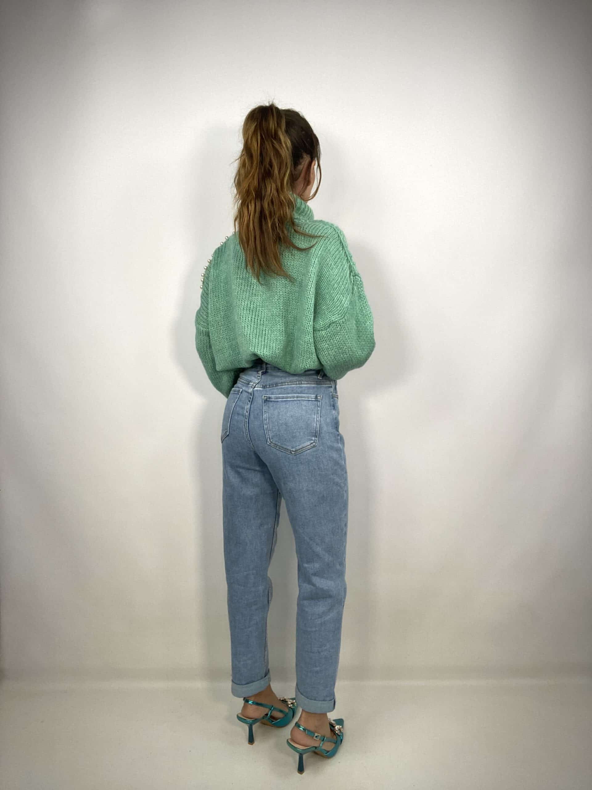 Jeans Mom Fit - Denim Chiaro