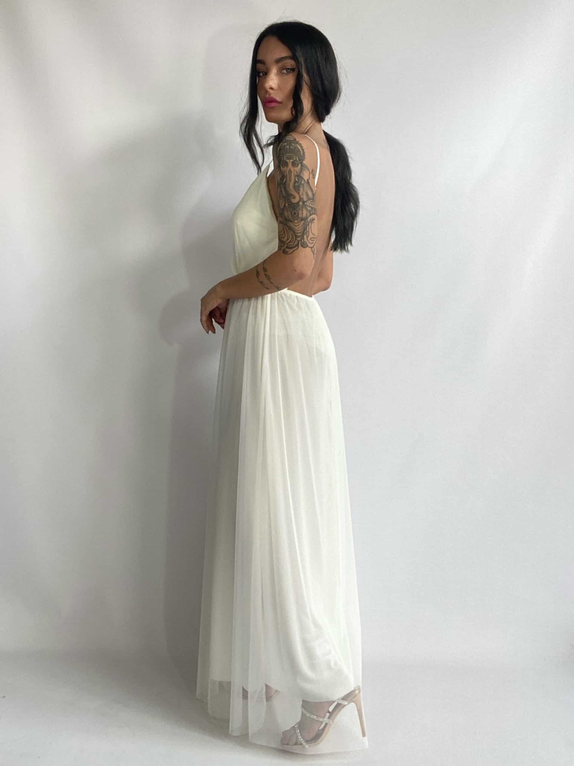 Maxi Dress Demoiselle - Bianco