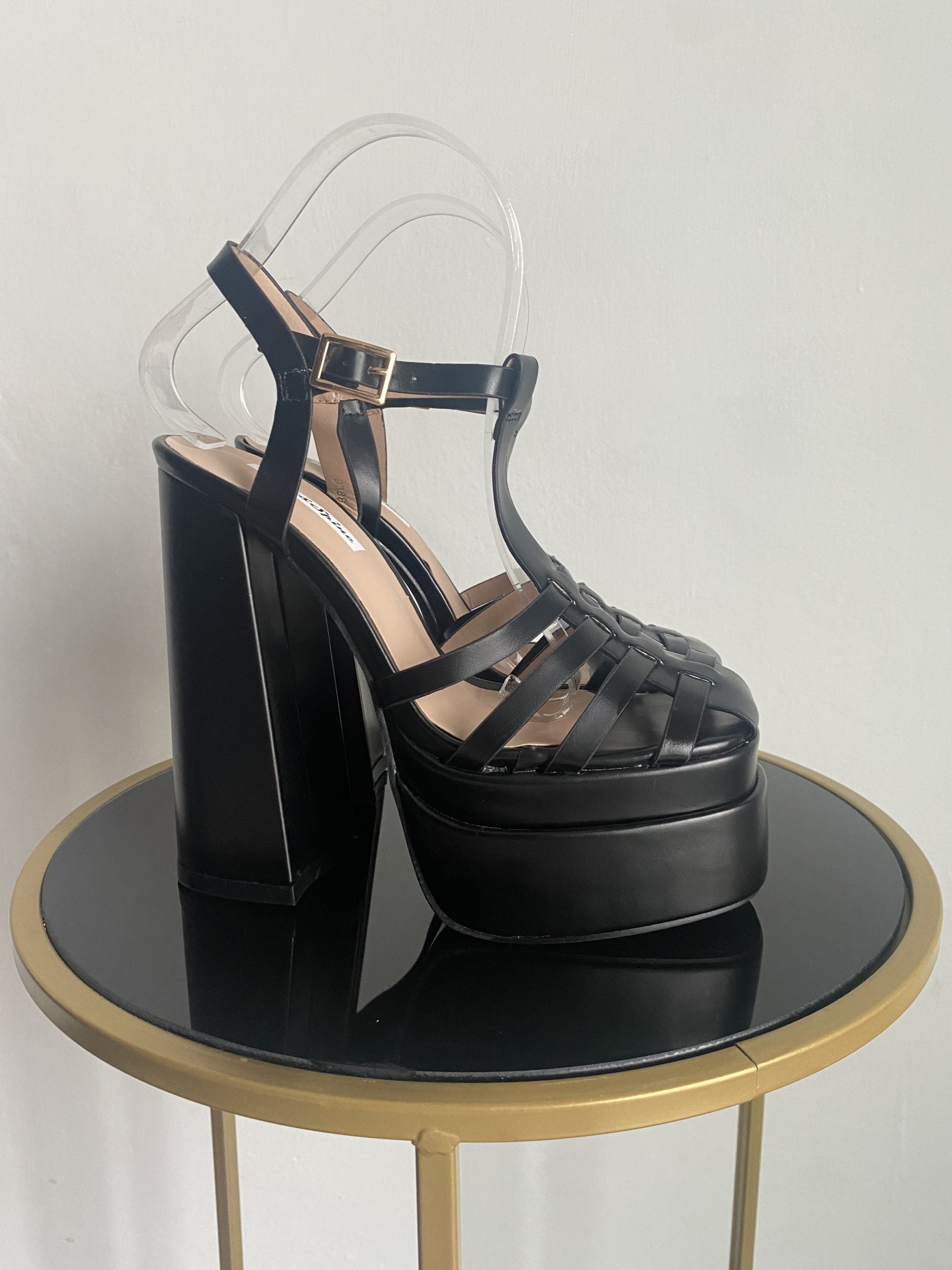 Sandali Platform Gladiatore - Nero
