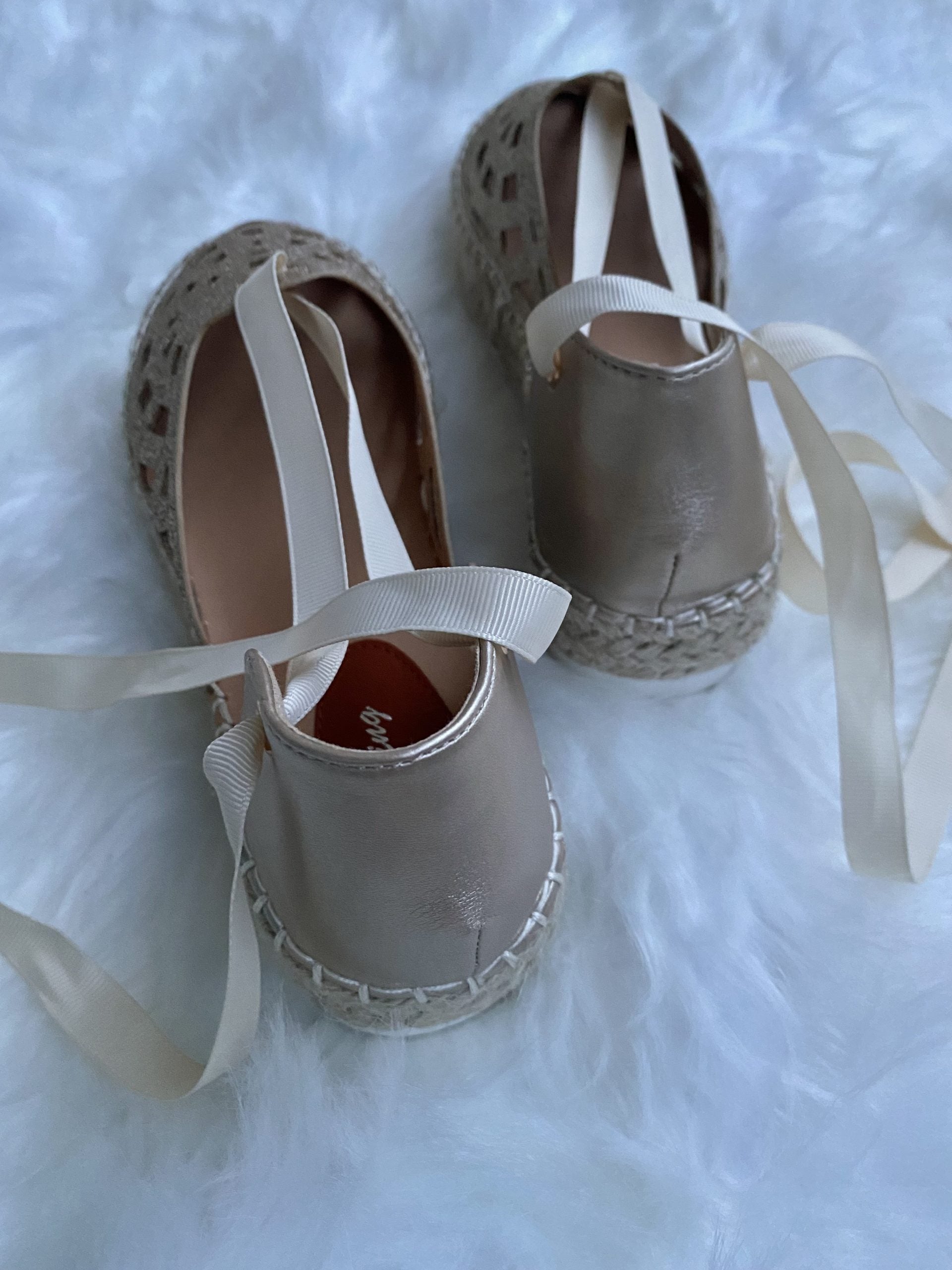Espadrillas Glitter Lacci alla Schiava - Oro