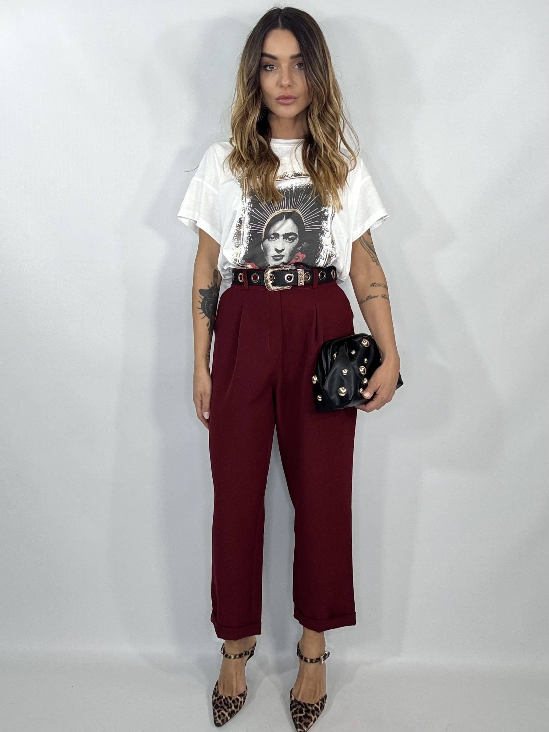 T-shirt Over Frida Kahlo - Bianco