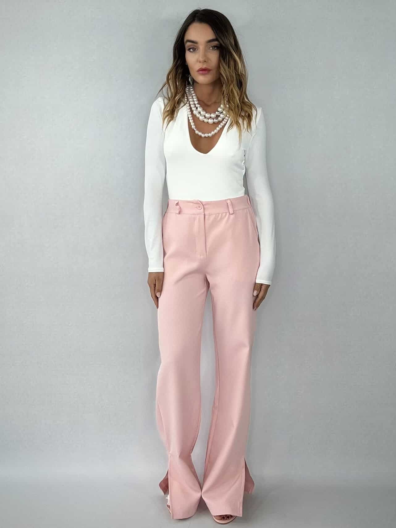 Body Scollo V Schiena Nuda - Bianco
