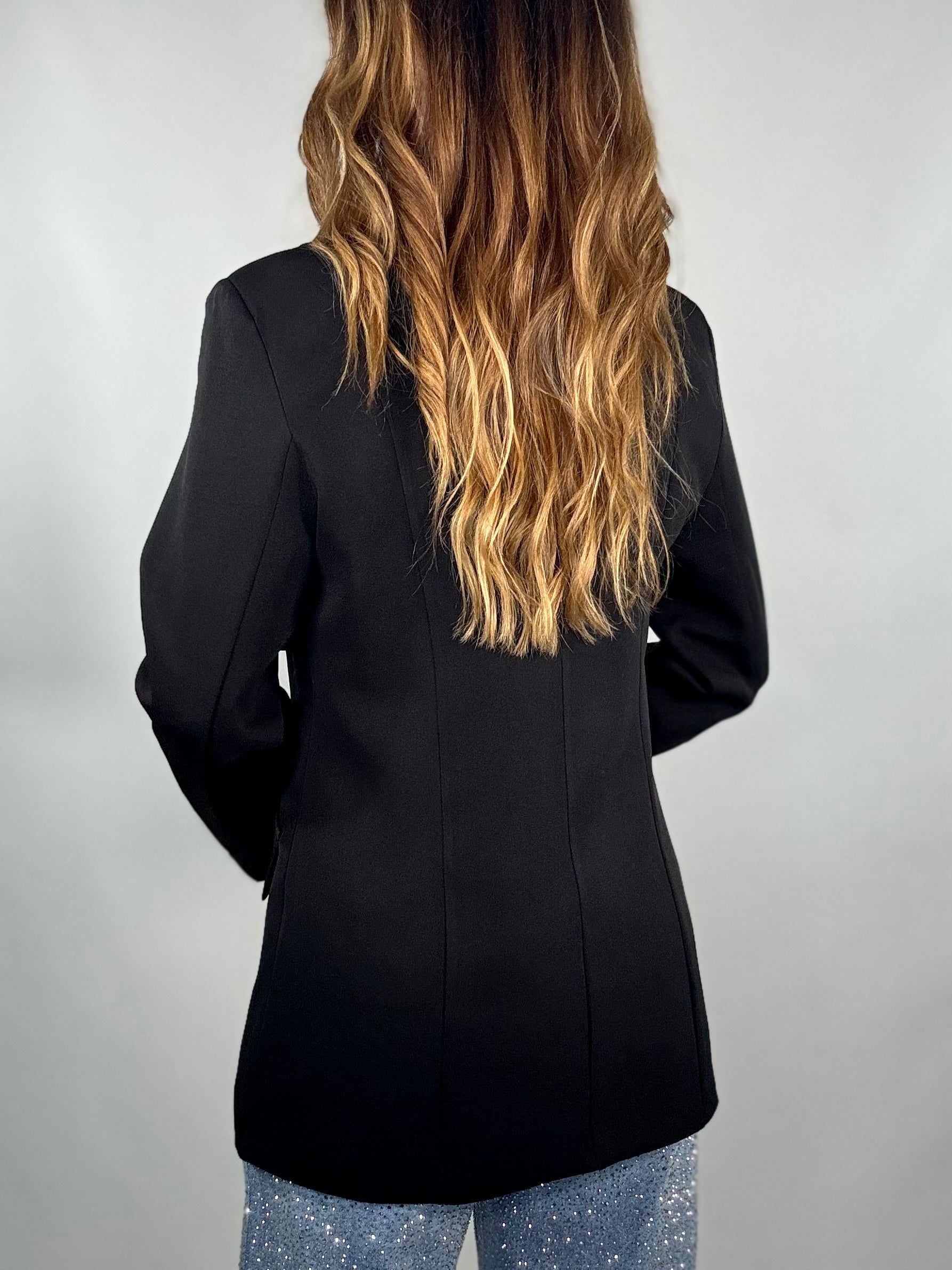 Blazer con Bralette - Nero
