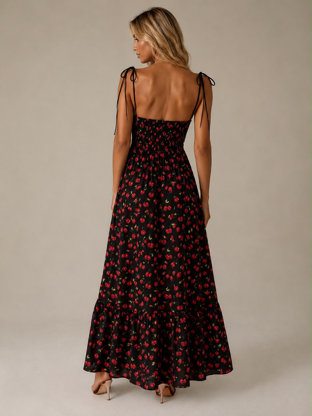 Maxi Dress Soleil - Ciliegie Rosso/ Nero