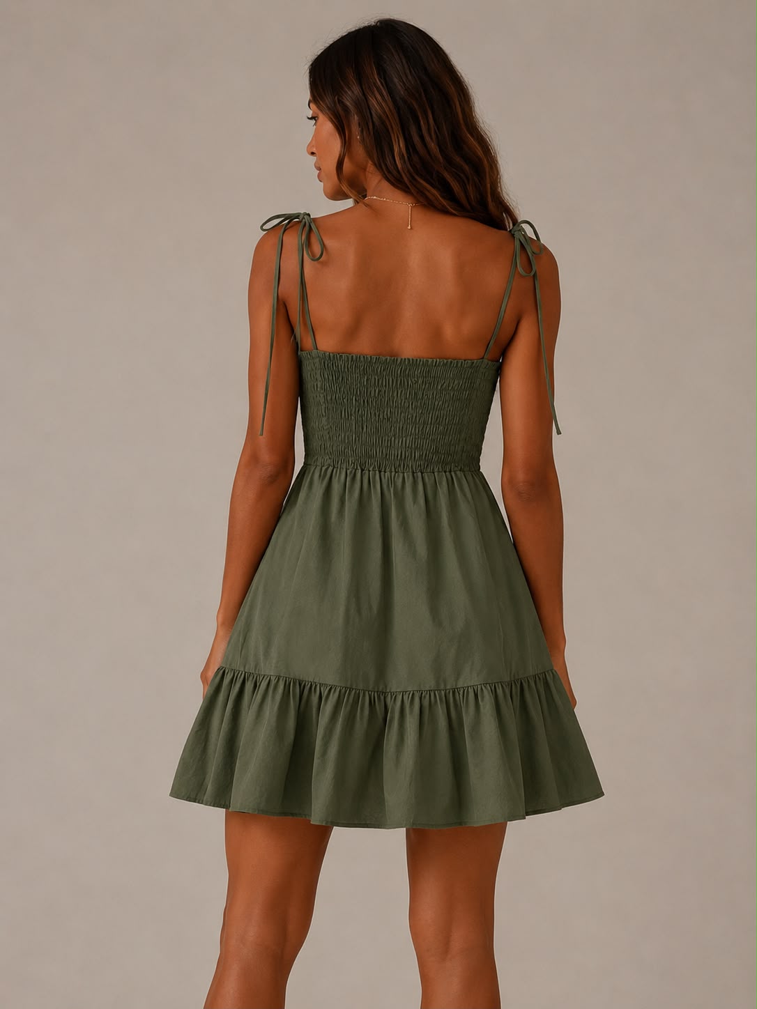 Mini Dress Soleil - Verde Militare
